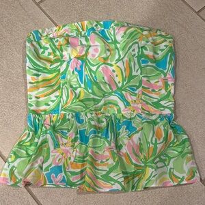 Colorful Strapless Top